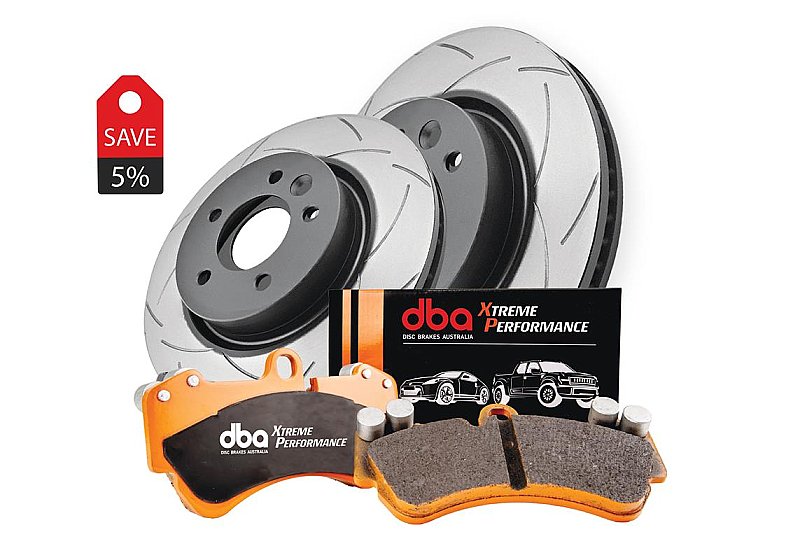 DBA Brake Kit - 4000 Series T3 Slotted & Xtreme Performance Brake Pads (2x DBA4546S + DB1508XP) DBA4546S-1508XP