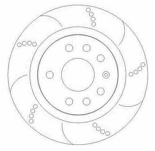 Astra VXR Turbo Rear Brakes Dimpled Grooved Discs and Mintex Brake Pads