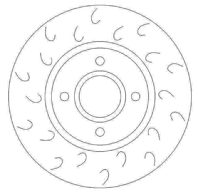 Rear Dimpled and Grooved Brake Discs to fit Subaru IMPREZA Saloon (GD) 2.0 WRX S