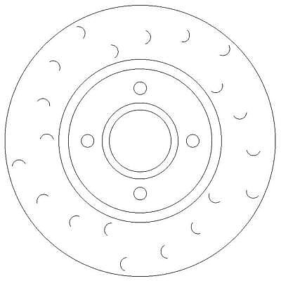 Front Brake Discs to fit BMW 3 Series E46 330 Performance Dimpled Grooved