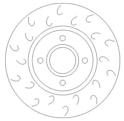 Front Dimpled and Grooved Brake Discs to fit Mg MG ZT 190