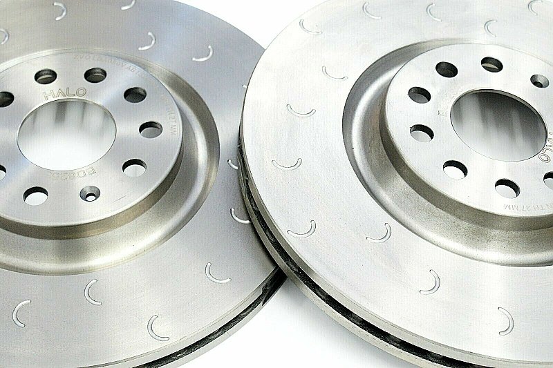 VW Golf MK7 GTi Front Grooved Brake Discs and Ferodo Pads