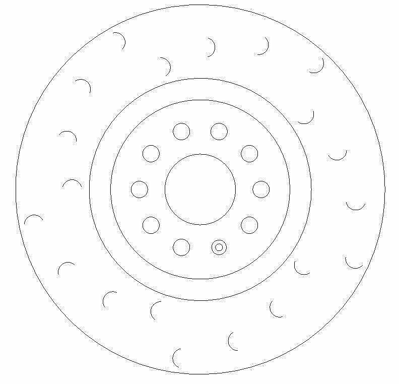VW Golf MK7 GTi Front Grooved Brake Discs and Ferodo Pads