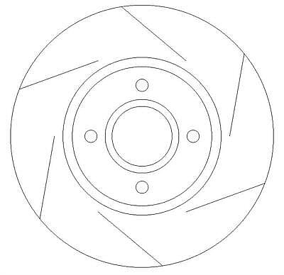 Front Dimpled and Grooved Brake Discs to fit Mg MG ZT 190