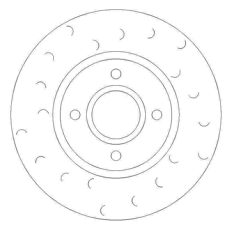 Fiesta ST Front Grooved Brake Discs and Jurid Brake Pads 1.6 ST180 ST200