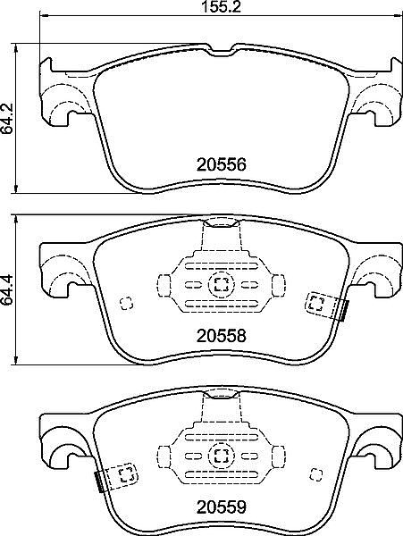 Ford Puma 1.5 ST Front C-Hook Grooved Discs with HALO Brake Pads