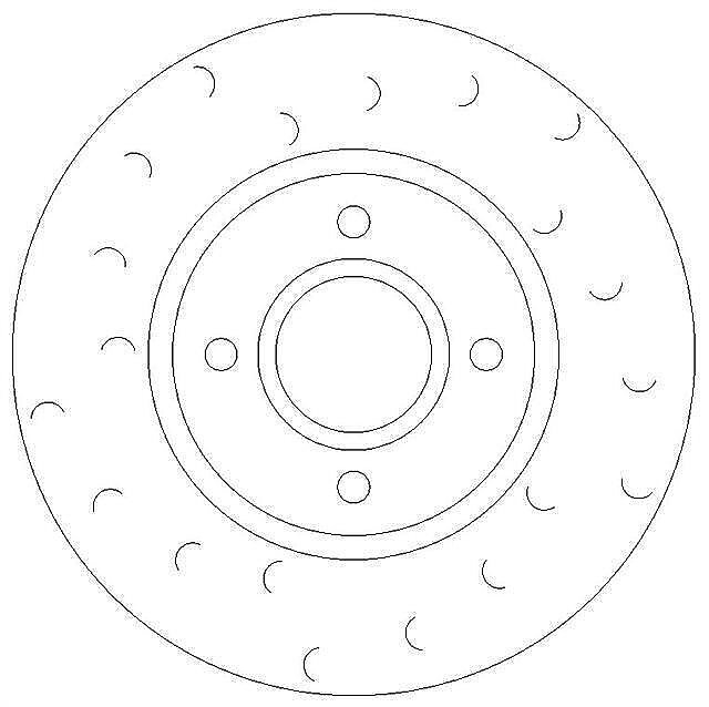 Rear Dimpled and Grooved Brake Discs to fit Subaru IMPREZA Saloon (GD) 2.0 WRX S