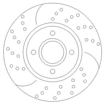 Front Dimpled and Grooved Brake Discs to fit Mg MG ZT 190