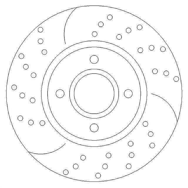 Front Dimpled and Grooved Brake Discs to fit Bmw 1 (F20) 116 i BD1980B