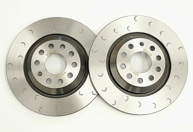 VW Golf GTi MK7 Rear Grooved Brake Discs and EBC Pads