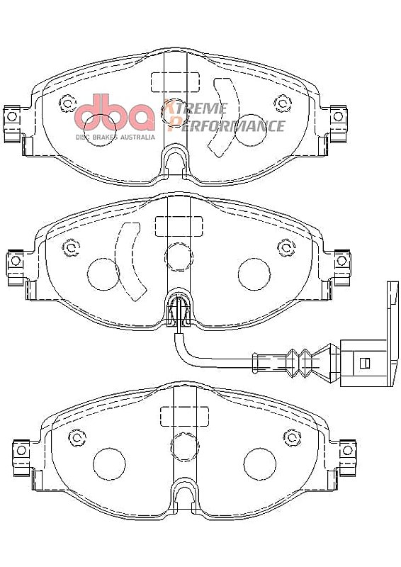 Front DBA Xtreme Brake Pads to fit VW Golf MK7 GTI and Others