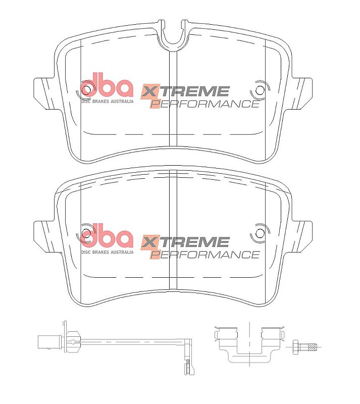 DBA Xtreme Rear Brake Pads to fit Audi RS6 C7