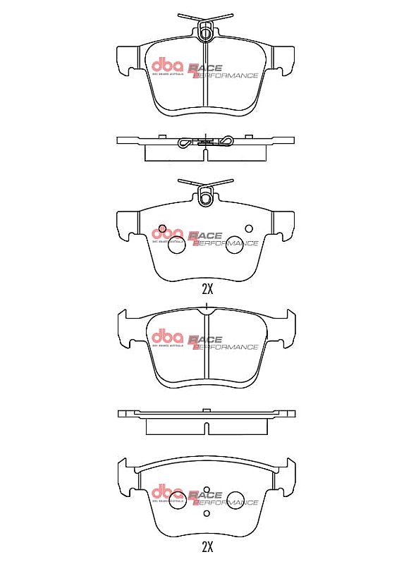 Rear DBA Brake Pads Race Performance DB2384RP