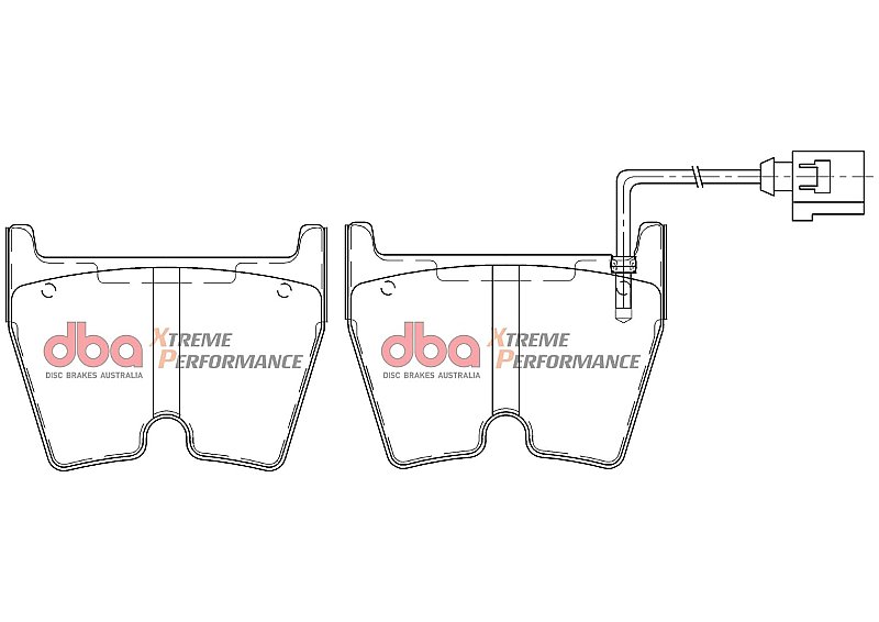 Front DBA Xtreme Brake Pads to fit Audi RS3 TTRS
