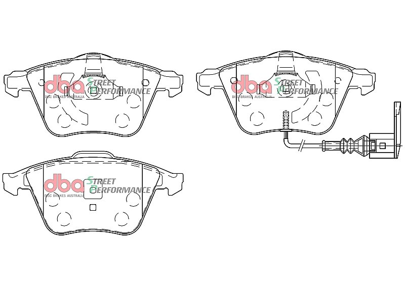 Front DBA Street Performance Pads for Audi S3 8P