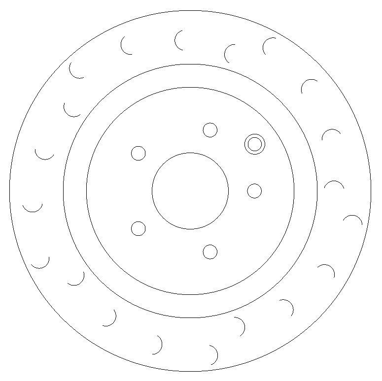 Rear Slotted Brake Discs with Pads to fit Nissan 350Z Brembo - Image 1