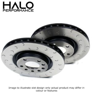Front 2-Piece C-Hook Grooved Brake Discs to fit BMW M135I / M140I & Others