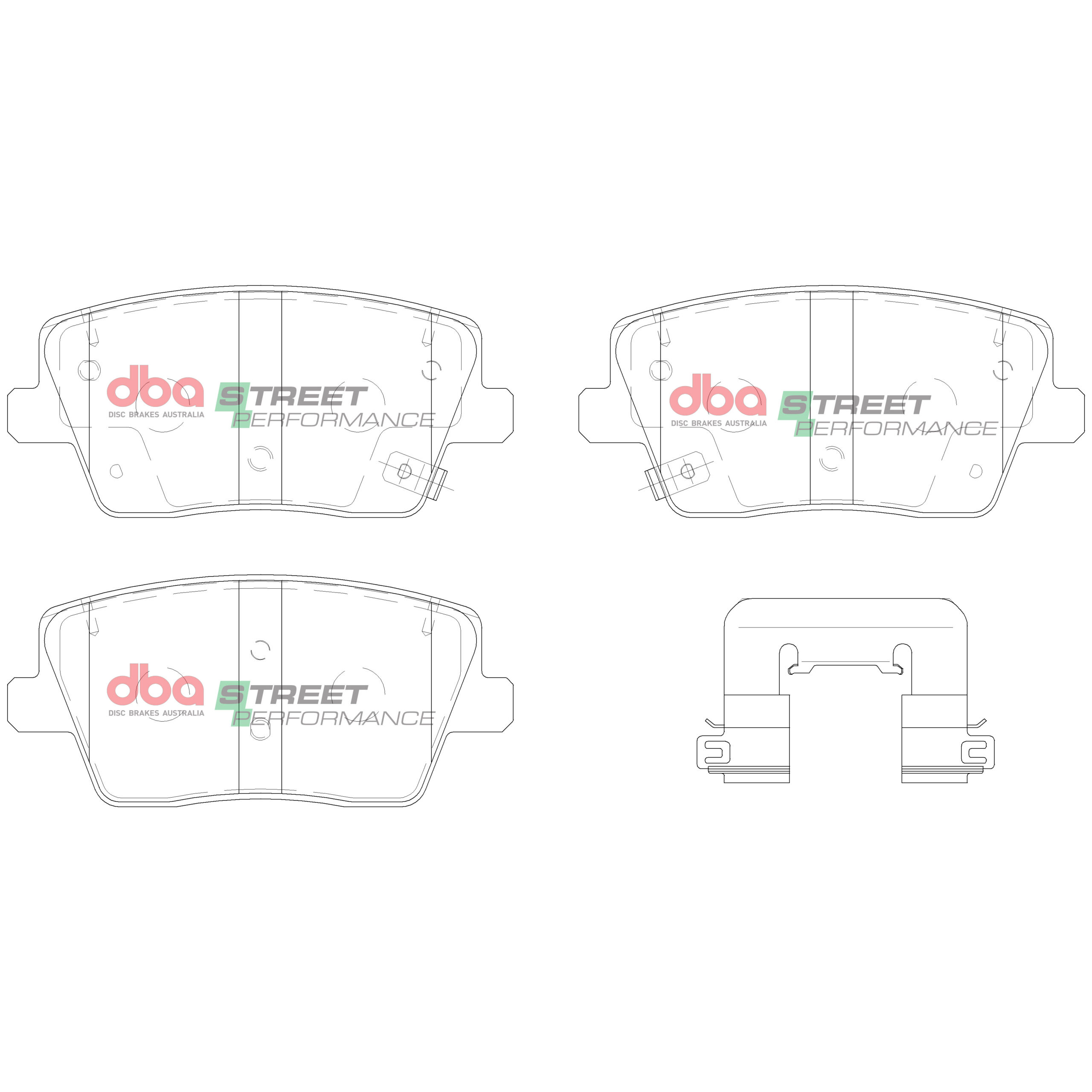 Hyundai I30N Rear DBA Street Performance Brake Pads - Image 1