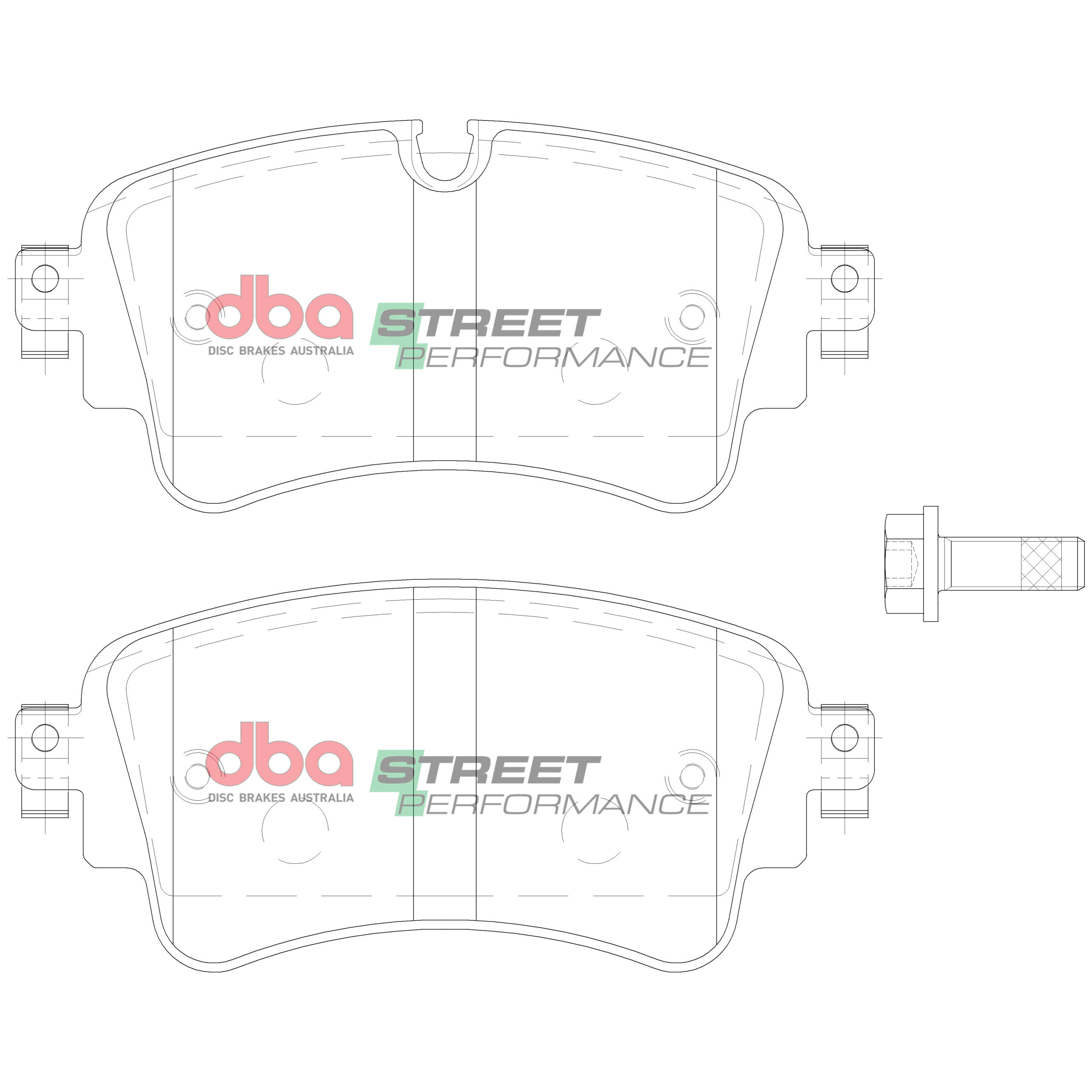 Rear DBA Performance Street Pads for to fit Audi RS4 RS5 - Image 1