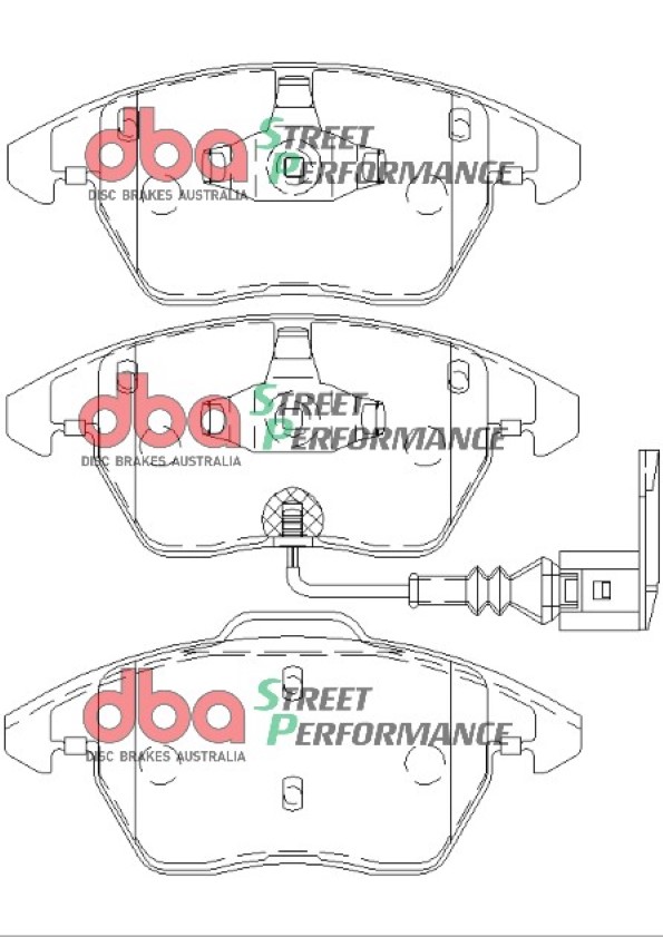 Front DBA Performance Street Pads for Audi VW Skoda - Image 1