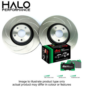 Rear DBA Street Performance Pads with Grooved Discs to fit Audi S3 Quattro 8V
