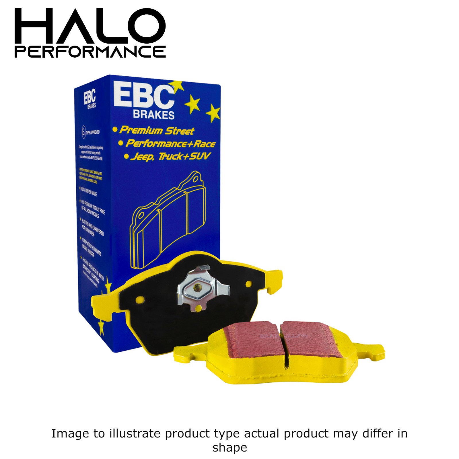 Front EBC Yellowstuff Brake Pads to fit Vauxhall Astra J 1.6 Turbo