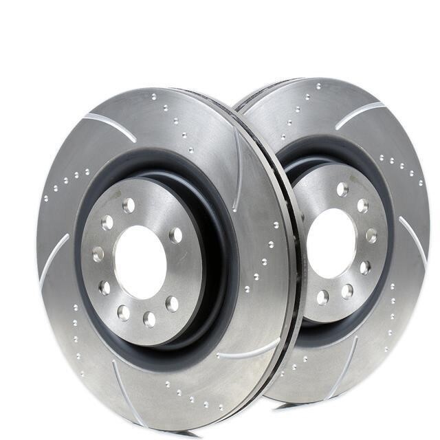 Front Dimpled and Grooved Brake Discs to fit Honda CIVIC IX (FK) 1.4 i-VTEC