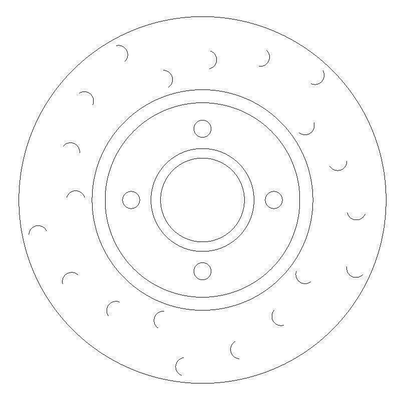 Front Grooved Brake Discs and Brake Pads to fit Fiesta 1.6 ST MK7 - Image 1