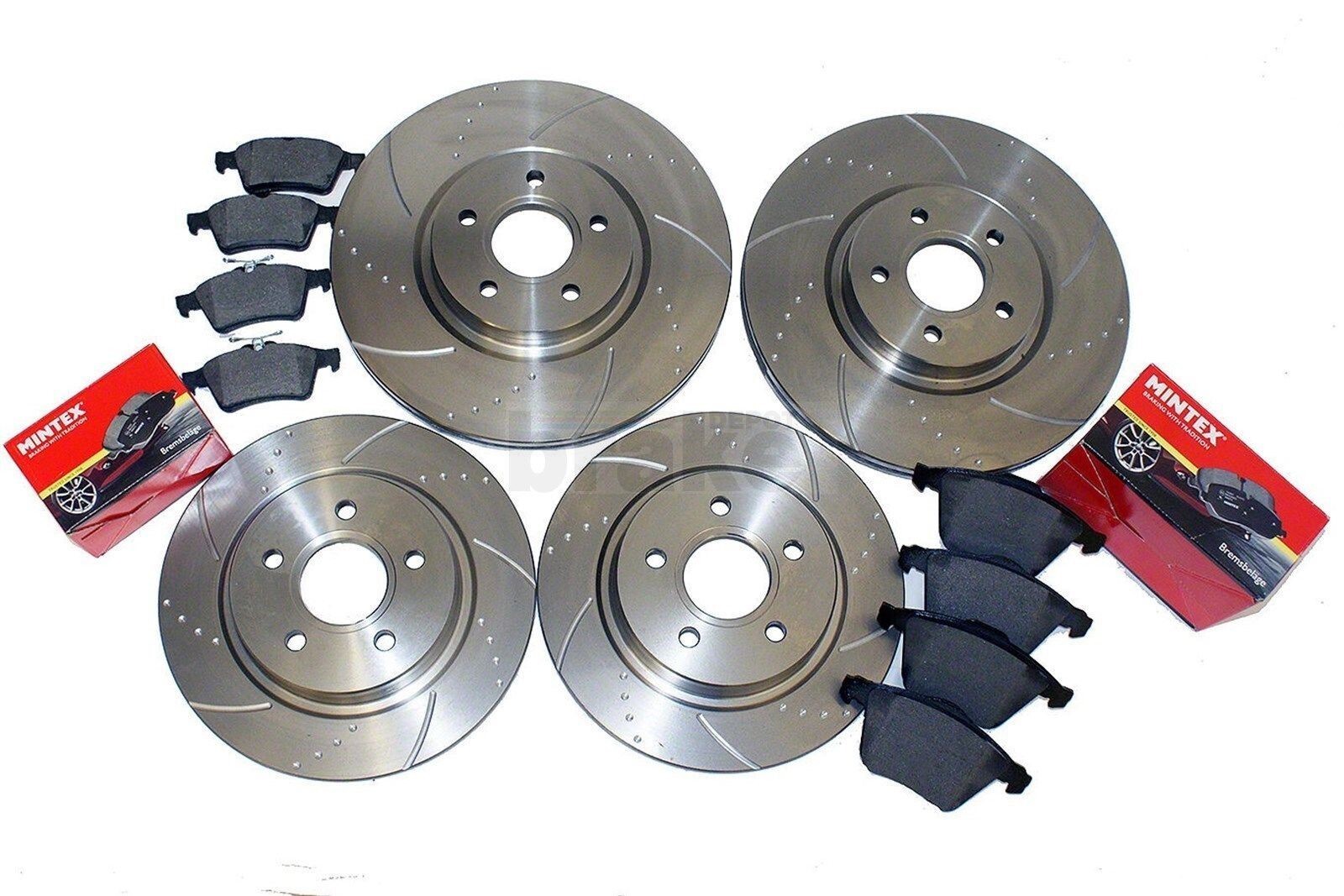Front Rear Performance Brake Discs Mintex Pads to fit Ford Focus ST ST225 MK2