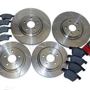 Ford Focus 2.5 ST ST225 Front and Rear Grooved Brake Discs & Mintex Brake Pads