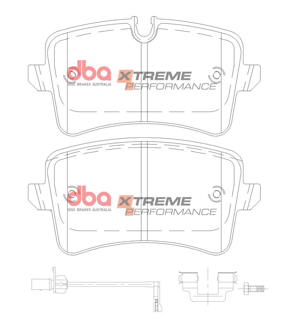 DBA Xtreme Rear Brake Pads to fit Audi RS6 C7 - Image 1